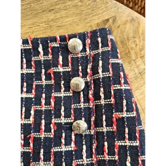 Talbots Petites Tweed Pencil Skirt Women's Size 6P Coastal Nautical Preppy - Picture 4 of 9
